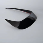 Glossy black automotive spoiler made of durable ABS plastic with a sleek aerodynamic design.