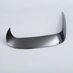 Professional carbon fiber front lip spoiler with a glossy grey textured finish