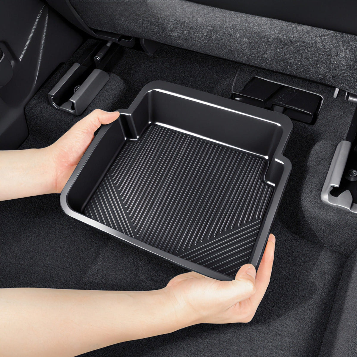 Under Seat Storage Box for BYD ATTO 3  - Silicone, No-Drill Install AUTOEVEX