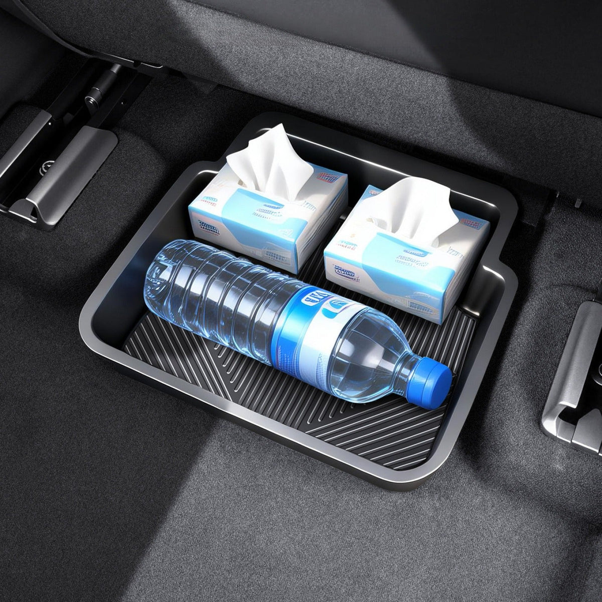 Under Seat Storage Box for BYD ATTO 3  - Silicone, No-Drill Install AUTOEVEX