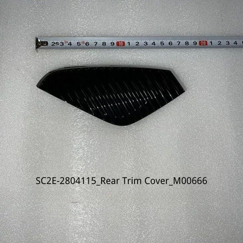 Glossy black textured rear trim cover for BYD aftermarket protection.