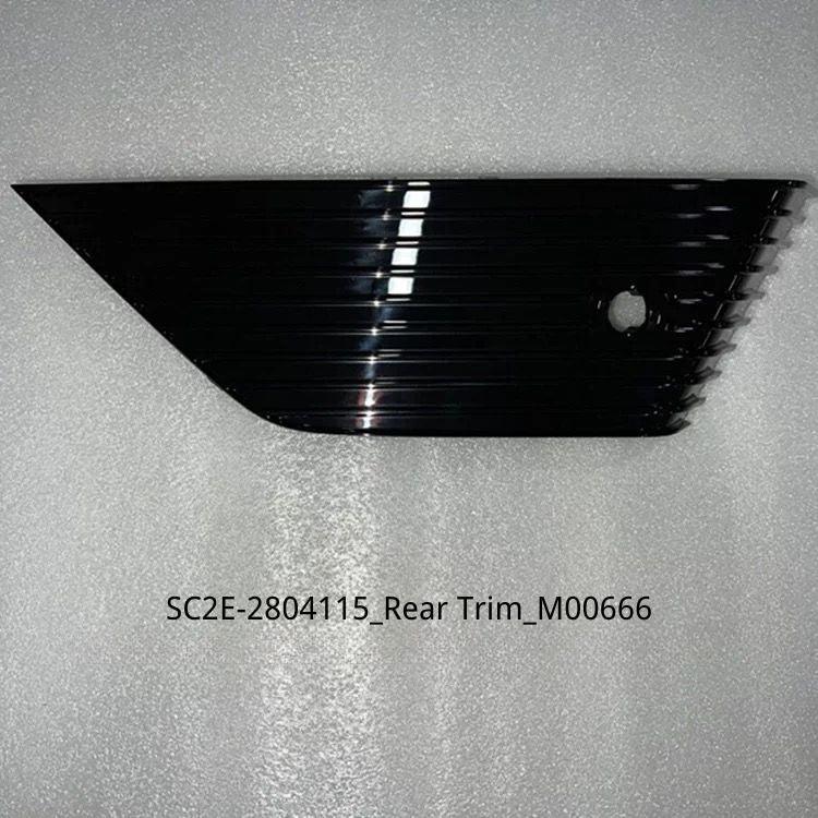 Black gloss rear trim panel for BYD vehicle, durable automotive replacement part