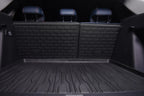 Black heavy-duty waterproof cargo mat and matching backrest protectors for car trunk protection.