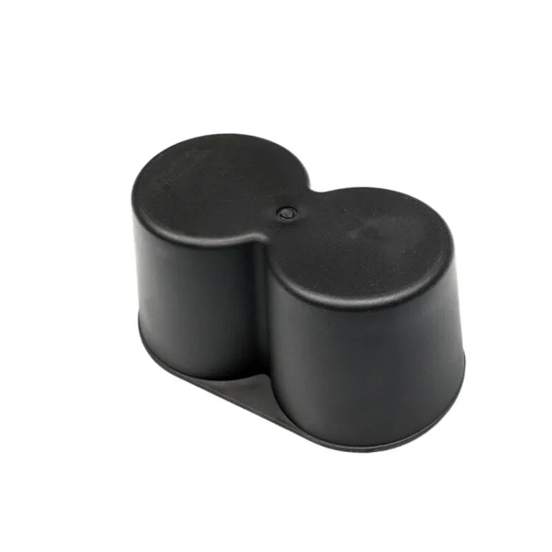 Professional matte black plastic dual-cup holder accessory for vehicle interiors