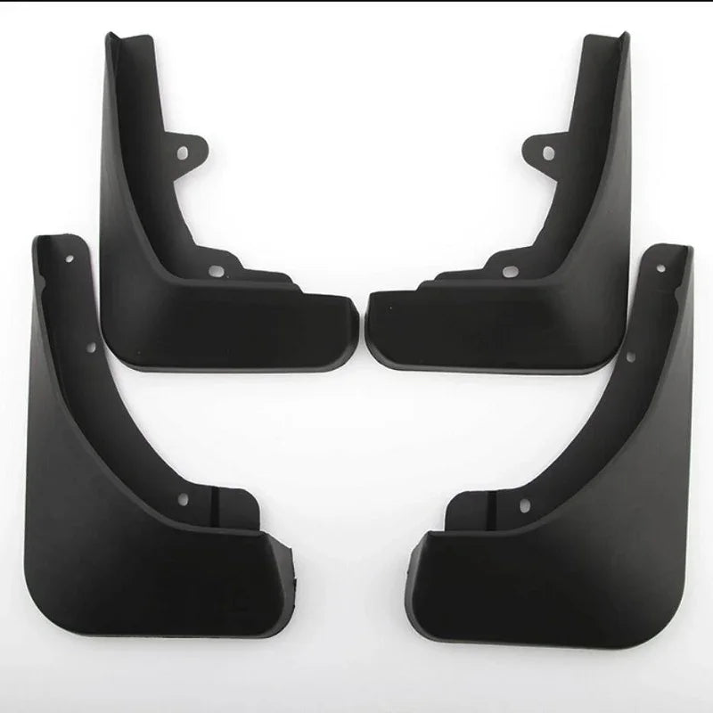 Set of four professional matte black durable plastic car mud flaps for vehicle protection