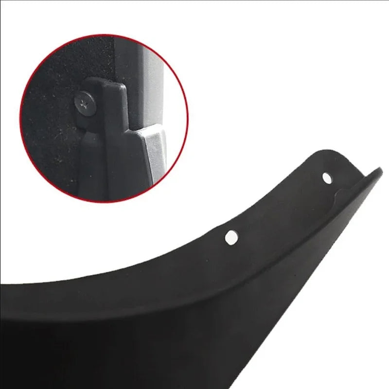 Close-up of a matte black durable plastic car accessory showing a secure screw-in attachment.