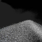 High-quality black textured fabric material with a fine, durable weave pattern.