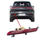 Red rear bumper reflector assembly for BYD, featuring a durable plastic housing and LED lens.
