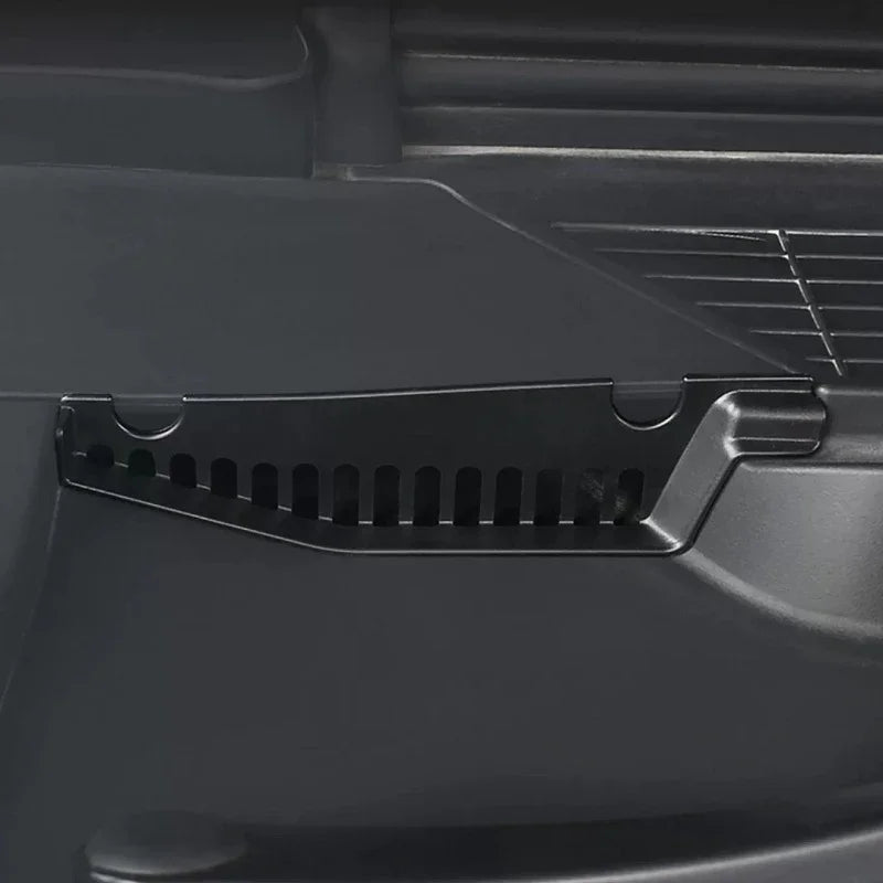 Black matte-finish durable plastic organizer tray for BYD car interior storage.