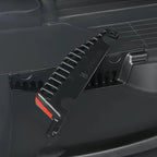 Black durable plastic car interior organizer clip with red accent detail.