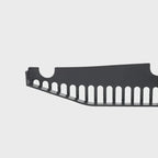 Black durable plastic protective trim piece with a slotted design for BYD car interior.