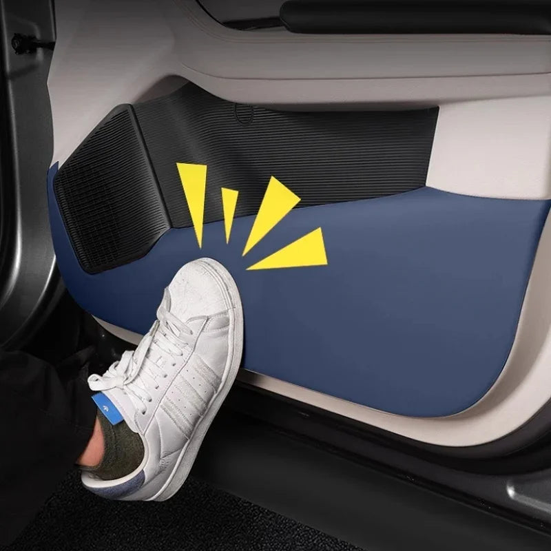Durable navy blue protective door panel cover made of high-quality waterproof material.