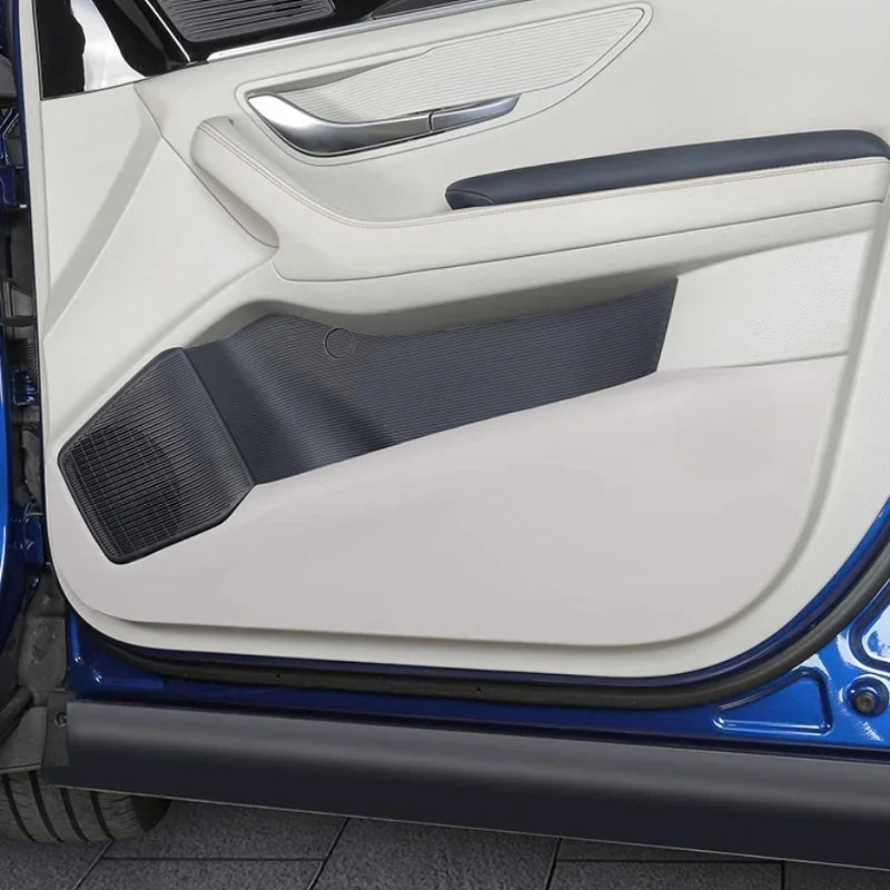 Black textured protective door pocket trim for BYD vehicle interior.