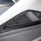 Glossy black ABS plastic center console storage tray for car interior