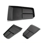 Black durable plastic center console organizer trays for BYD car interiors