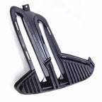 Black durable plastic car door sill protector with anti-slip textured pattern.