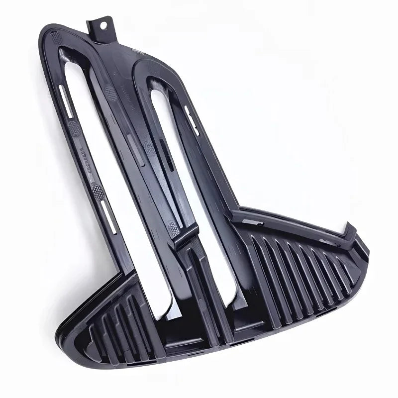 Black durable plastic car door sill protector with anti-slip textured pattern.
