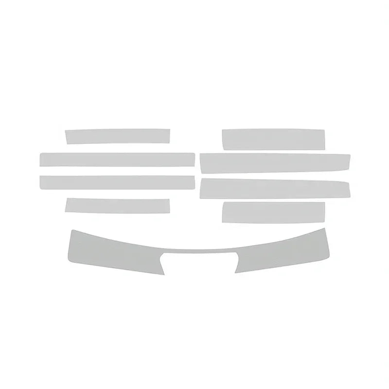 Silver metallic trim pieces for BYD car interior dashboard enhancement.