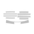 Silver metallic trim pieces for BYD car interior dashboard enhancement.