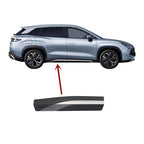 Silver and black side skirt protector for BYD SUV, made of durable composite material.