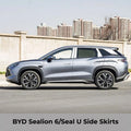 Sleek silver side skirts for BYD Sealion 6/Seal U, enhancing the car's aerodynamic profile.