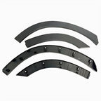 Set of four matte black durable plastic wheel arch fender flares for BYD vehicles.
