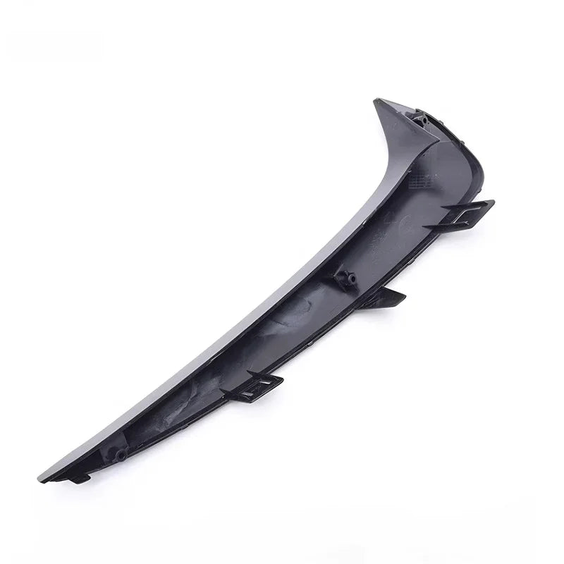 Black durable plastic automotive trim molding for car body protection.