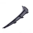 Black durable plastic automotive trim molding for car body protection.