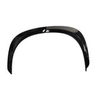 Glossy black automotive wheel arch fender flare made of durable composite material
