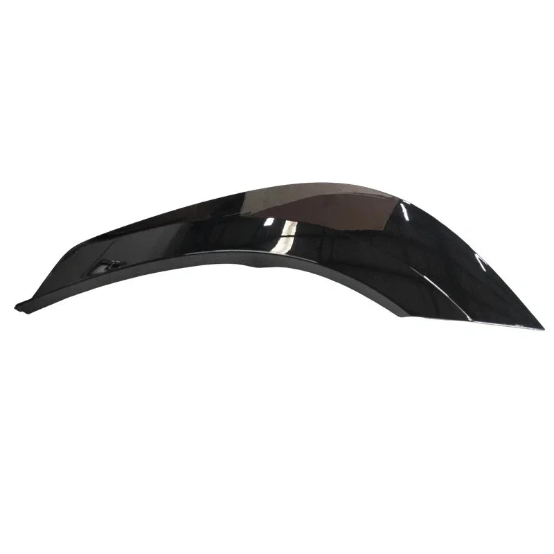 Glossy black tinted window rain deflector for car side windows, durable acrylic material.