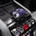 Crystal gear shift knob with blue sparkling pattern for BYD center console