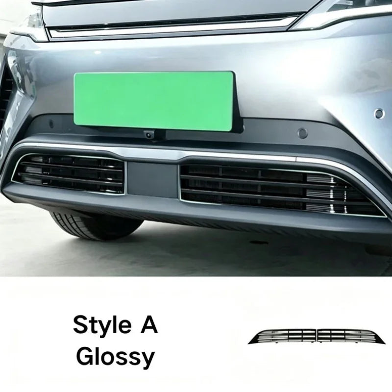 Glossy black rear bumper diffuser insert, Style A, for BYD car enhancement