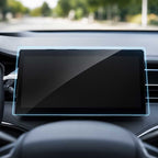 byd shark Car dashboard with a protective screen film on the touchscreen