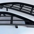 Black matte finish mesh grille guards for BYD car exterior protection.