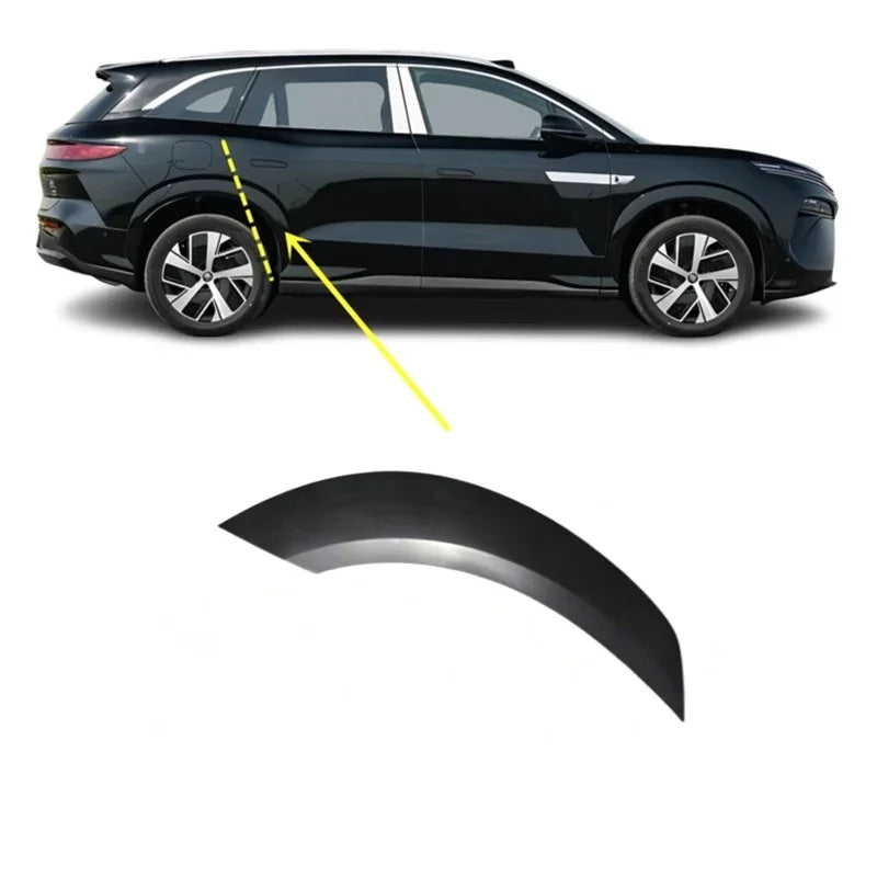 Matte black ABS plastic rear wheel arch fender flare protector for BYD SUV.