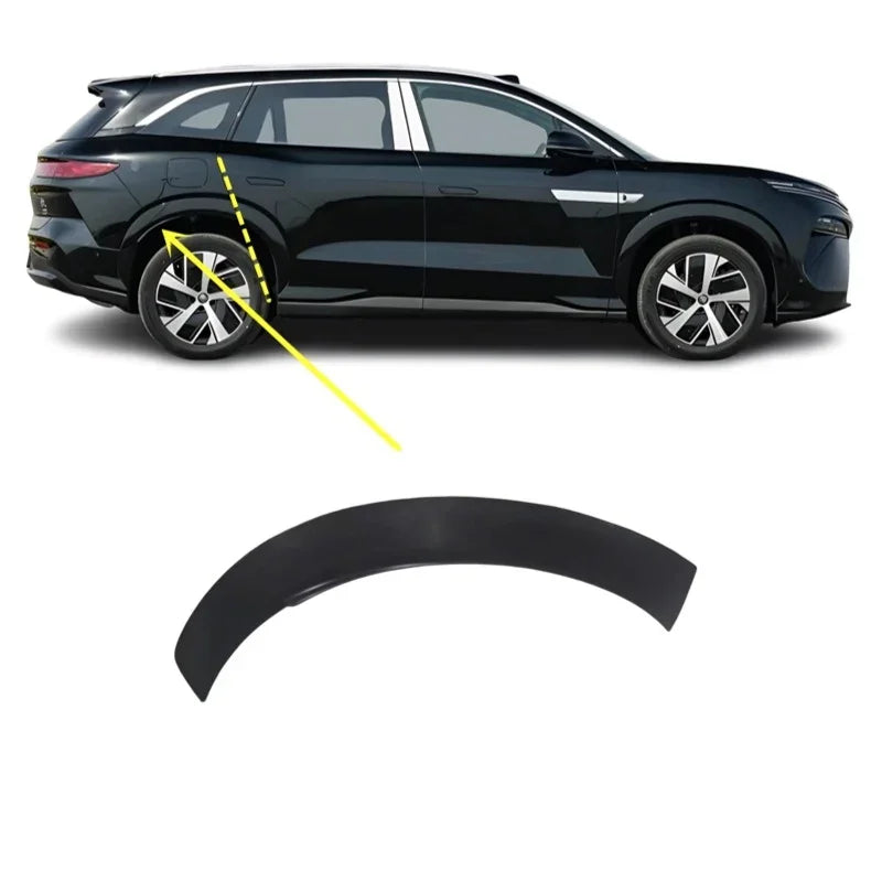 Matte black ABS plastic wheel arch fender flare for BYD SUV protection.