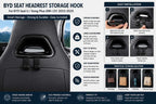BYD seat headrest storage hook for Seal U / Song Plus DM-i EV 2023-2025 with installation steps and features.