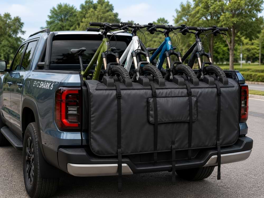BYD_Shark_6_Tailgate_Bike_Pad_Carrying_4_Mountain_Bikes