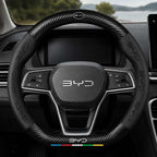 BYD Steering Wheel Cover Leather | Anti-Slip Fit for Atto 3, Dolphin, Qin, Song Plus EV & More bydaccessories.store