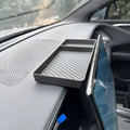 Matte black anti-slip dashboard tray organizer for BYD car interior.