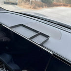 Black textured EVA dashboard storage tray organizer for BYD interior protection.