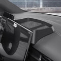 Black matte plastic dashboard storage tray with non-slip lining for BYD car interior.