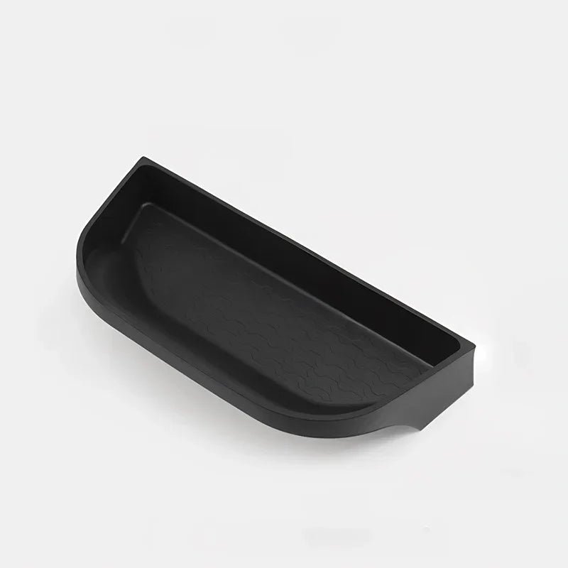 Black matte textured organizer tray for car interior storage