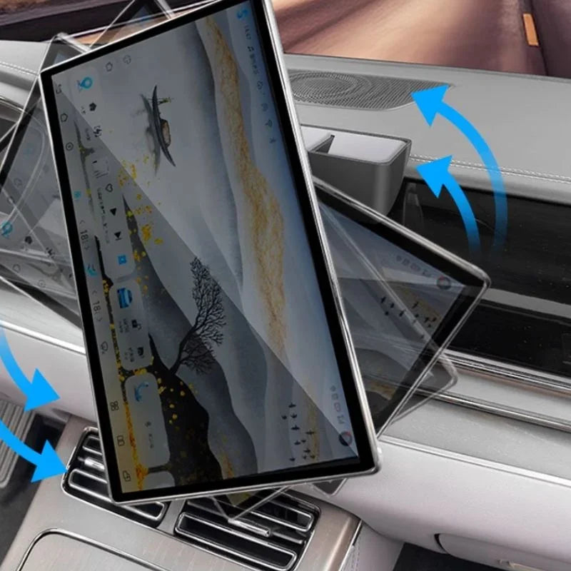 High-definition tempered glass screen protector for car infotainment system, featuring a slim, transparent design.