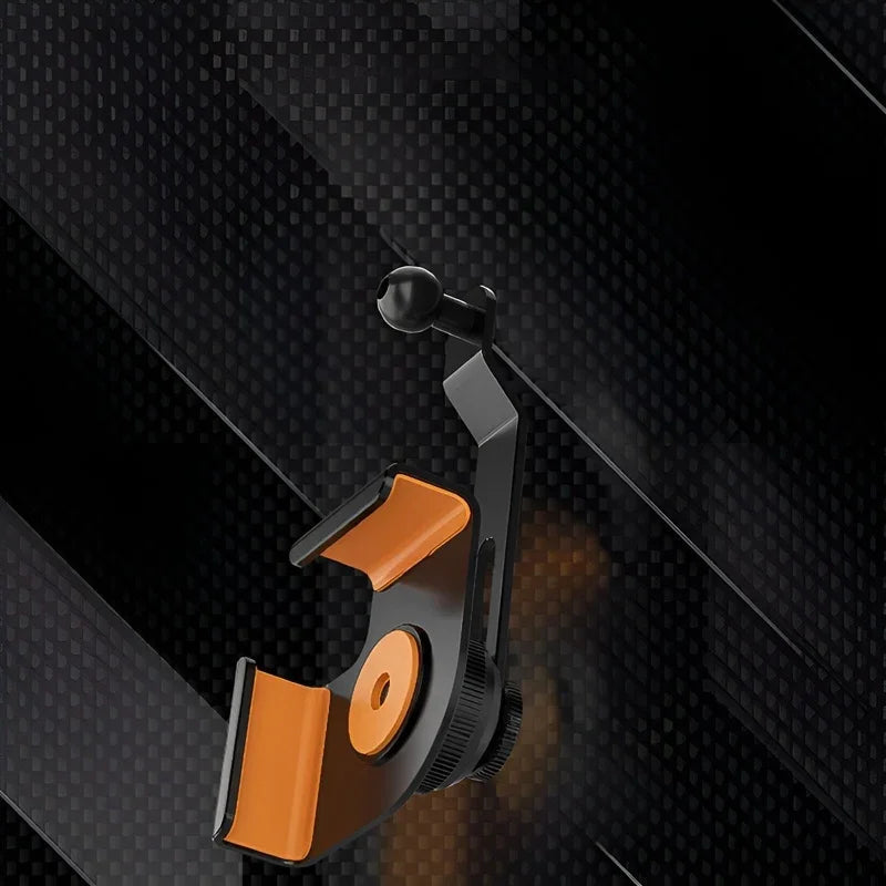 Professional black and orange durable plastic car phone holder with adjustable mount