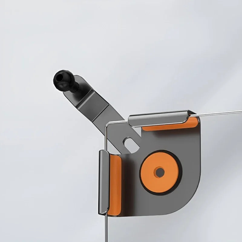 Professional gray and orange metallic automotive mechanical component with a polished finish.