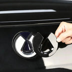 Glossy black door handle cover protector with sleek chrome accents for BYD car accessories.