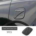 Matte black fuel tank cap trim for BYD, featuring a sleek textured aerodynamic design.