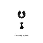Glossy black steering wheel trim accessories for BYD car interior