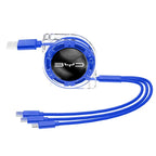 Blue BYD cable with retractable design